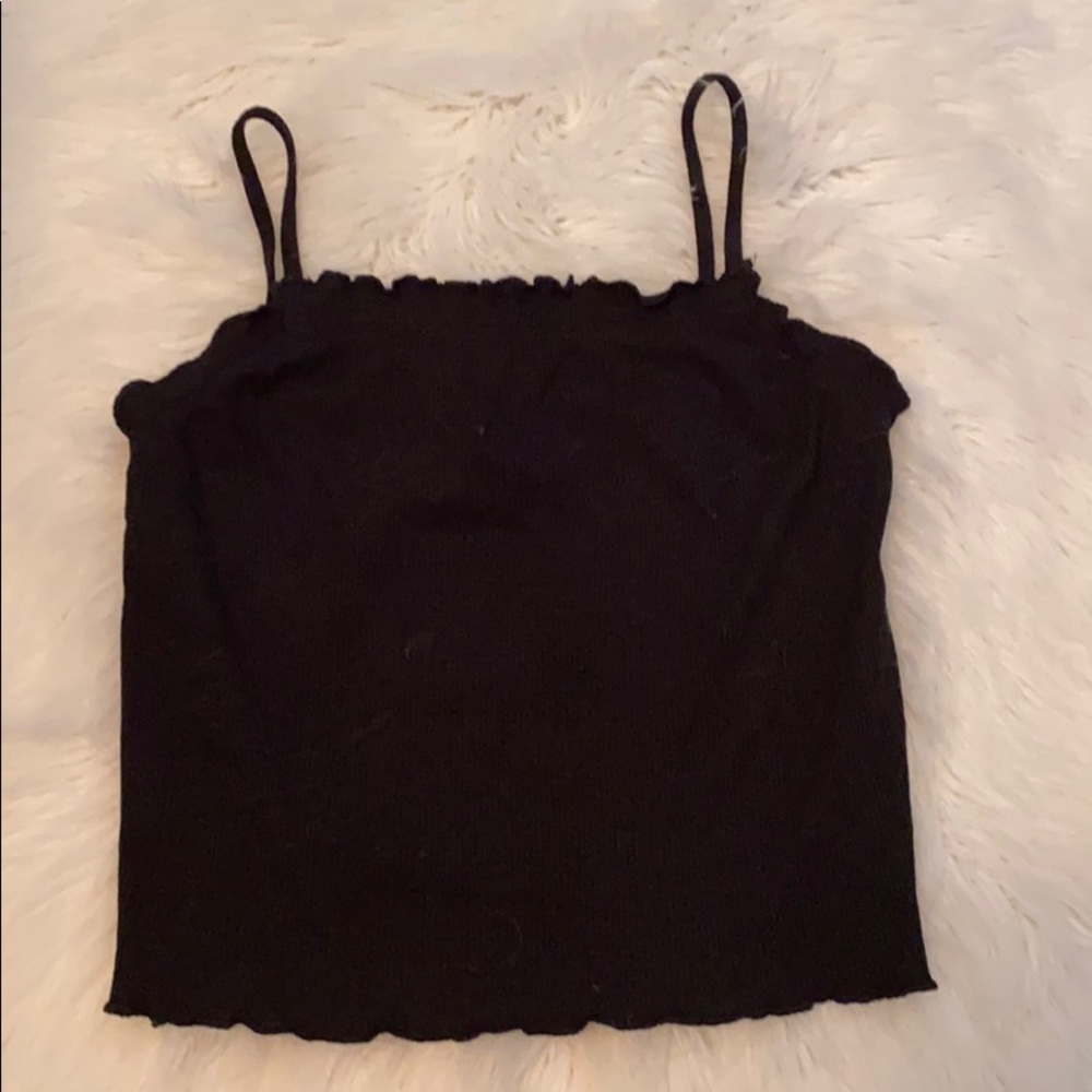 Ribbed cotton crop top